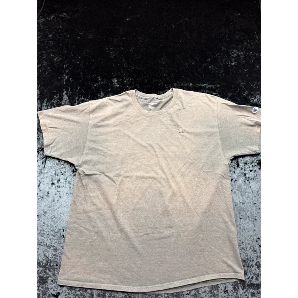 Champion Heritage T Shirt Mens XL Gray Embroidered Logo Short Sleeve Crew Neck